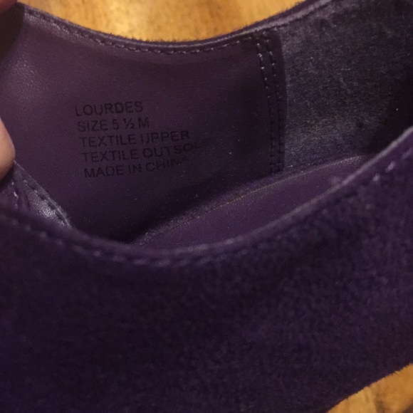 Peep toe Platform purple heels - Picture 6 of 6